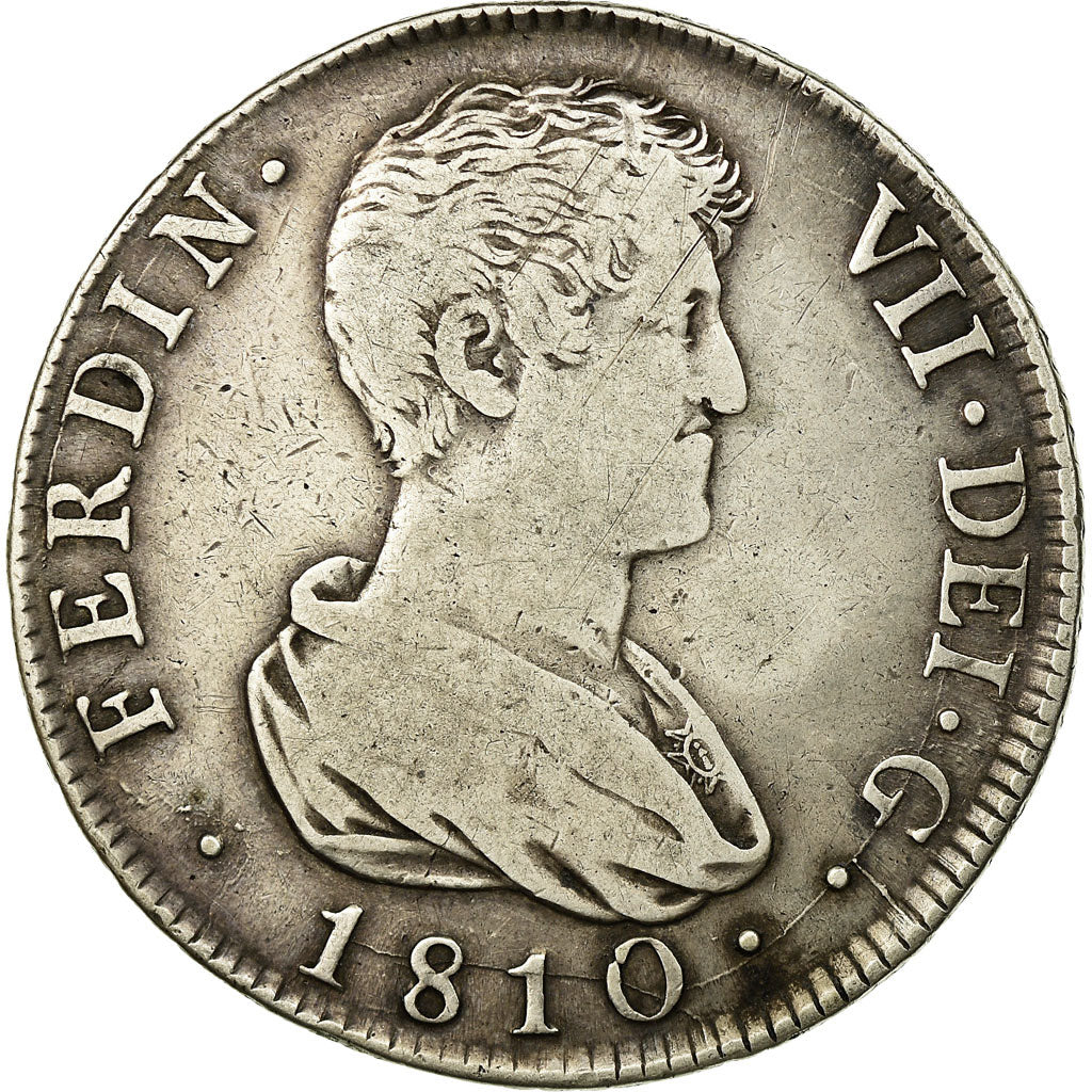 Moneda, España, Ferdinand VII, 4 Réales, 1810, Valladolid, MBC, Plata
