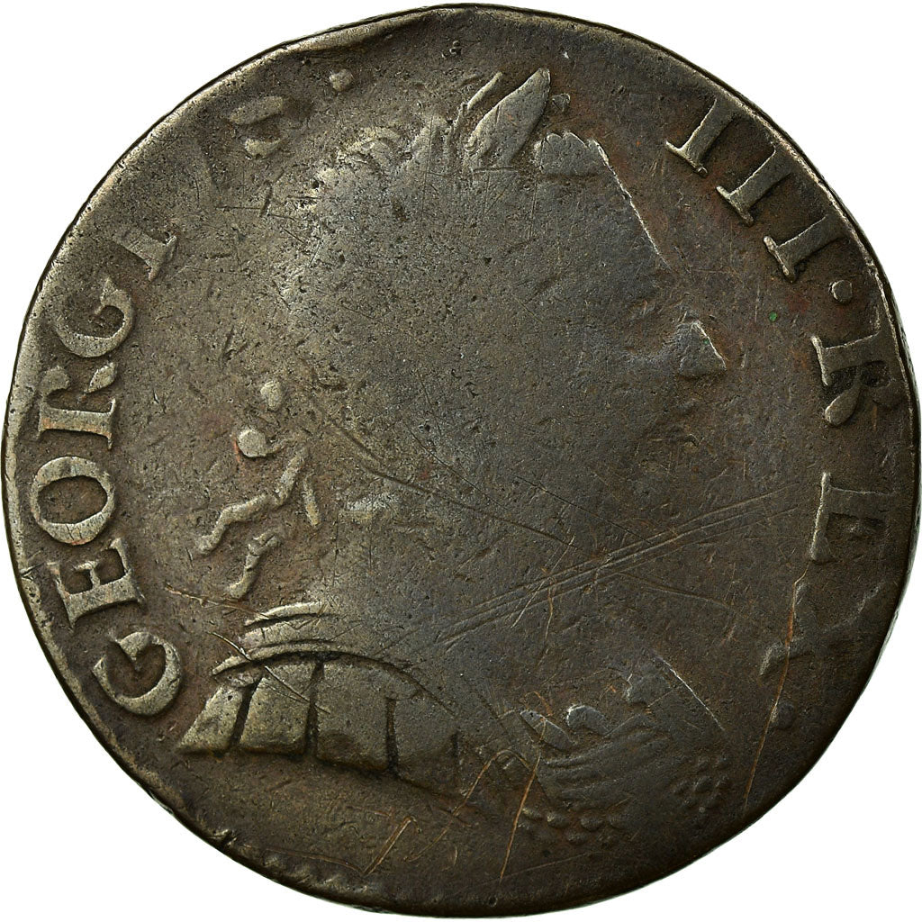Coin, Great Britain, George III, 1/2 Penny, 1774, VF(20-25), Copper, KM:601