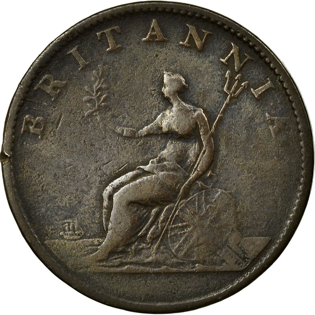 Moneta, Gran Bretagna, George III, 1/2 Penny, 1807, MB, Rame, KM:662