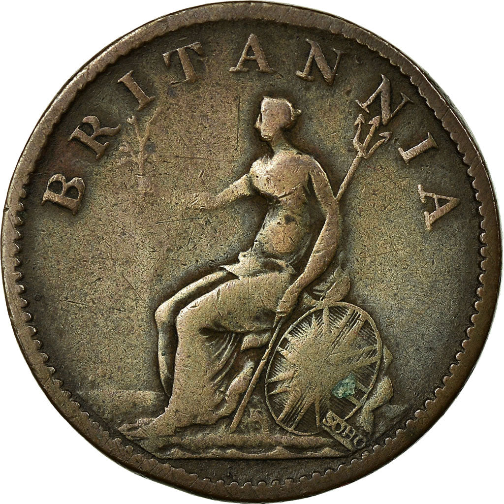 Coin, Great Britain, George III, Farthing, 1806, VF(20-25), Copper, KM:661