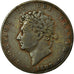 Coin, Great Britain, George IV, 1/2 Penny, 1827, VF(20-25), Copper, KM:692