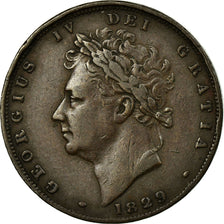 Coin, Great Britain, George IV, Farthing, 1829, EF(40-45), Copper, KM:697