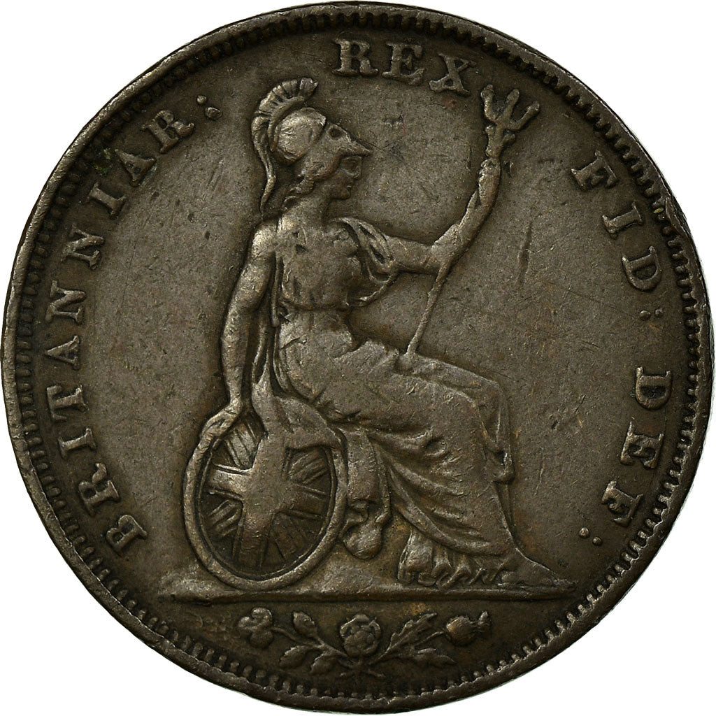 Coin, Great Britain, George IV, Farthing, 1829, EF(40-45), Copper, KM:697