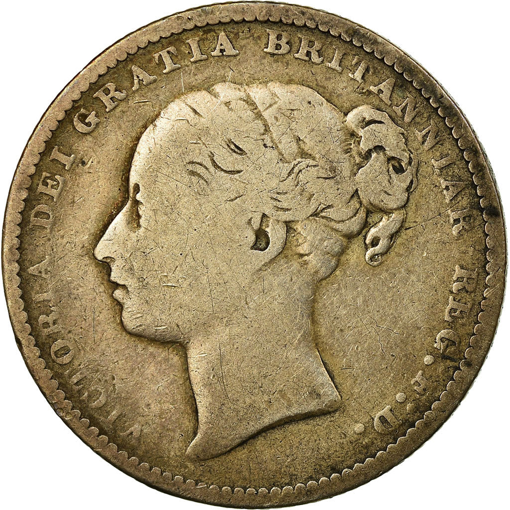 Coin, Great Britain, Victoria, Shilling, 1883, F(12-15), Silver, KM:734.4