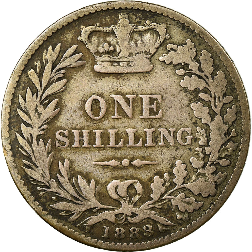 Coin, Great Britain, Victoria, Shilling, 1883, F(12-15), Silver, KM:734.4