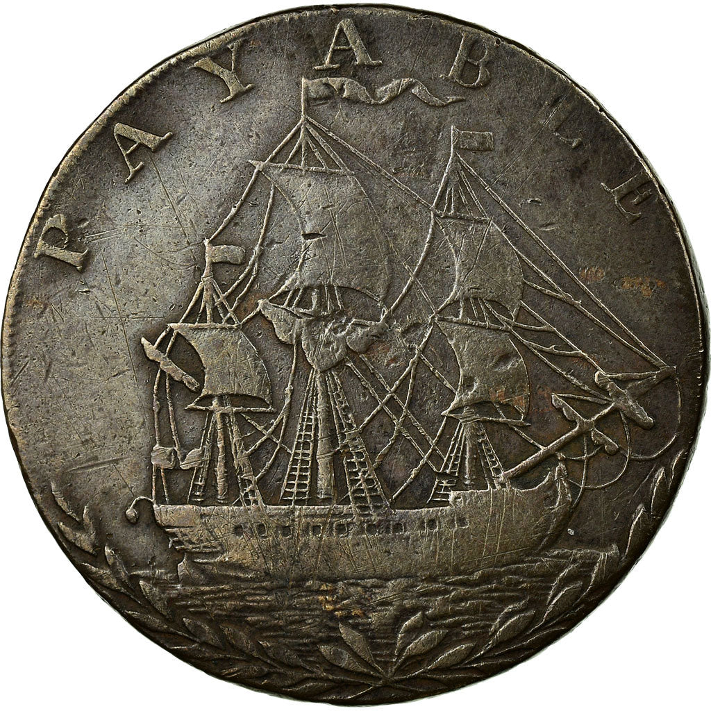 Münze, Großbritannien, Hampshire, Portsea, Halfpenny Token, 1794, SS, Kupfer