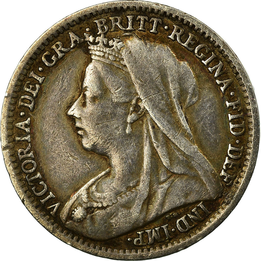 Coin, Great Britain, Victoria, 3 Pence, 1901, VF(30-35), Silver, KM:777
