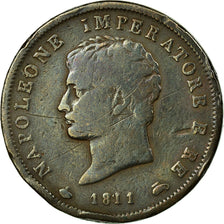 Moneta, STATI ITALIANI, KINGDOM OF NAPOLEON, Napoleon I, Soldo, 1811, Milan, MB