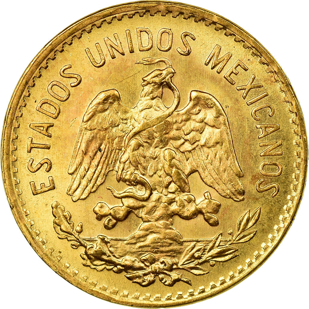 Moeda, México, 5 Pesos, 1955, Mexico City, AU(55-58), Dourado, KM:464