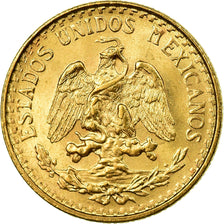 Coin, Mexico, 2 Pesos, 1945, Mexico City, MS(60-62), Gold, KM:461