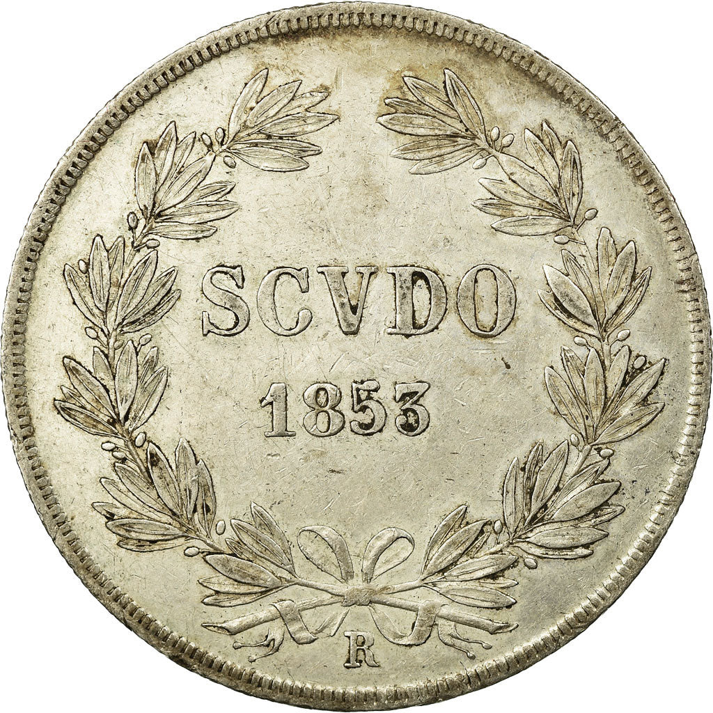 Monnaie, États italiens, PAPAL STATES, Pius IX, Scudo, 1853, Rome, TTB+