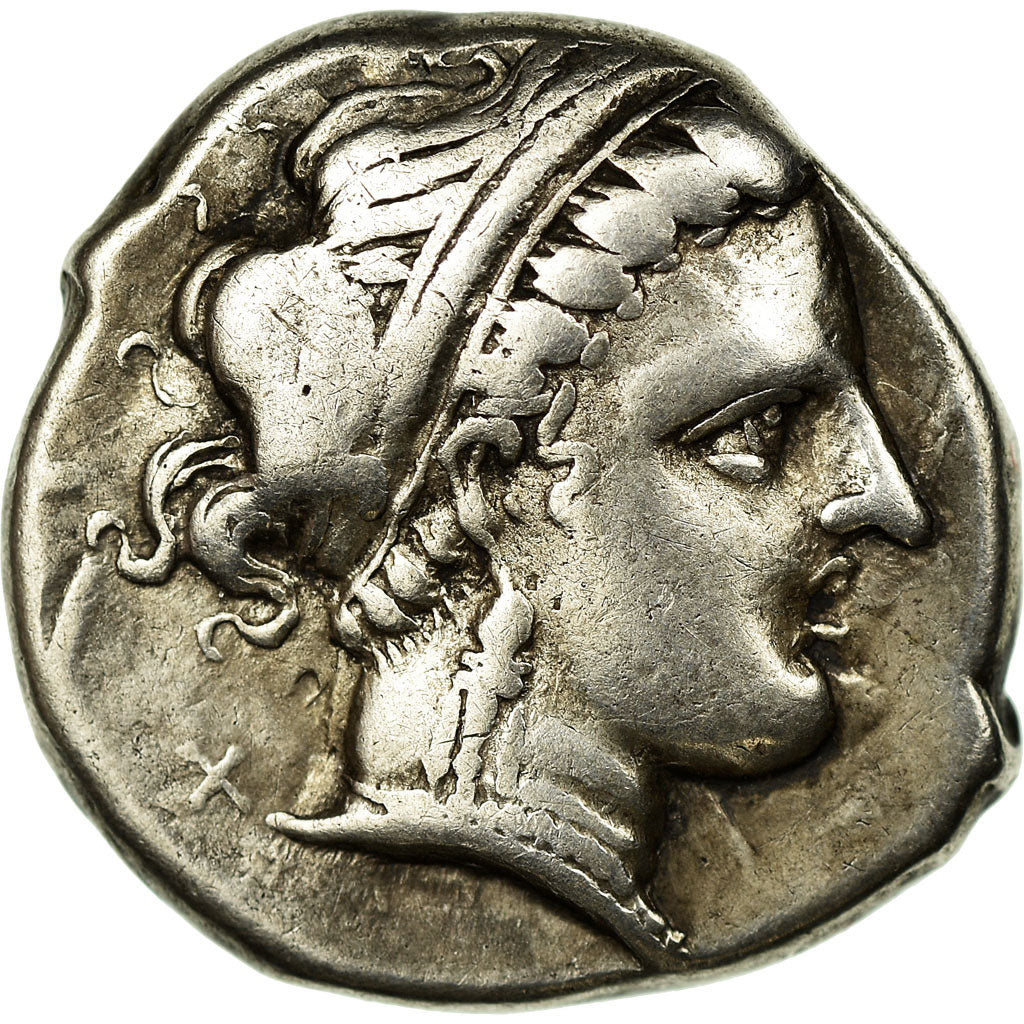 Coin, Campania, Didrachm, 300-275 BC, Neapolis, EF(40-45), Silver, SNG ANS:371