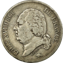 Coin, France, Louis XVIII, 5 Francs, 1821, Paris, VF(30-35), Silver