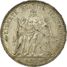 Coin, France, Hercule, 5 Francs, 1876, Paris, AU(50-53), Silver, KM:820.1