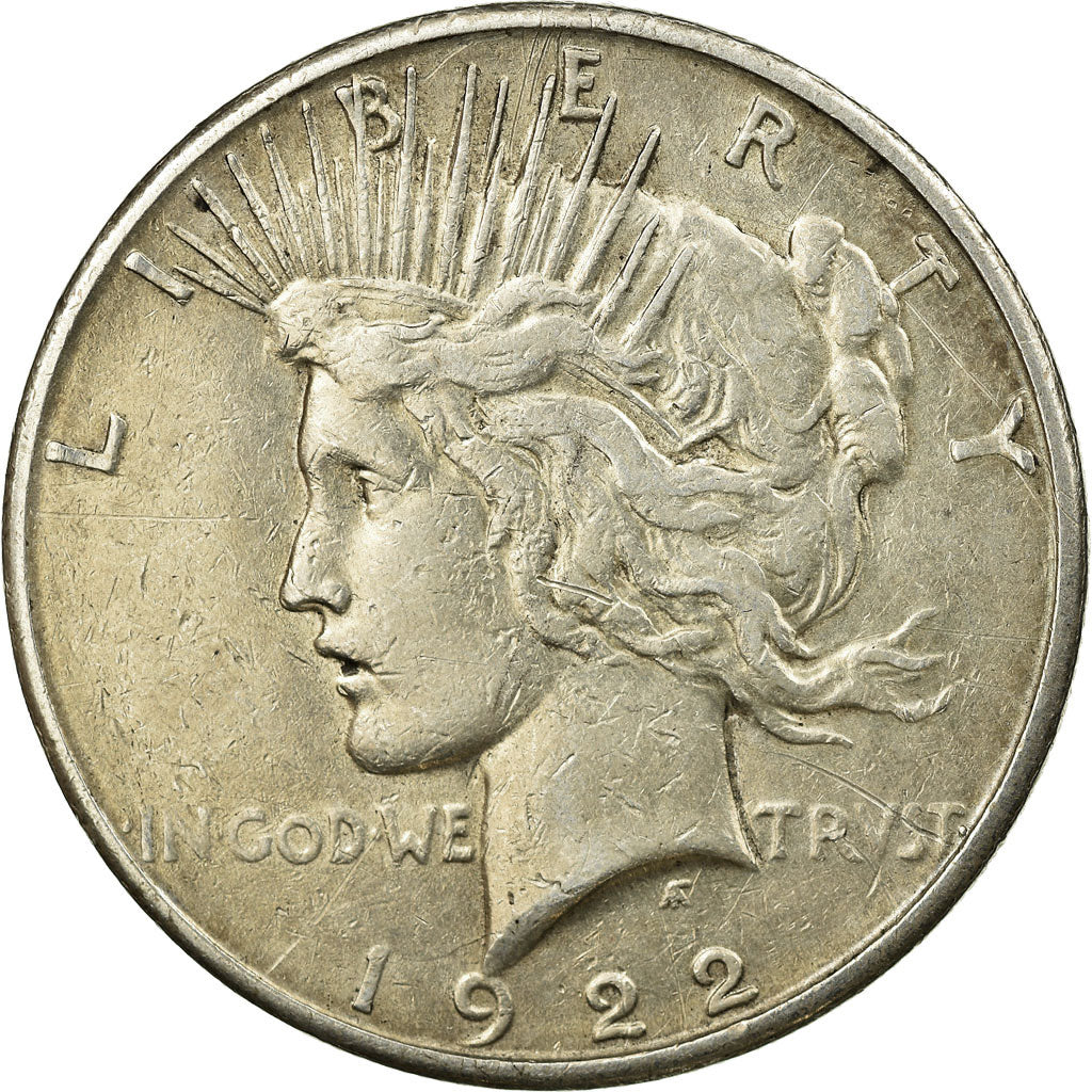 Coin, United States, Peace Dollar, Dollar, 1922, U.S. Mint, San Francisco