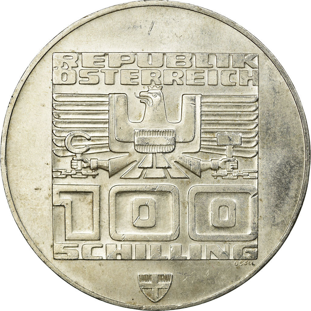 Coin, Austria, 100 Schilling, 1976, Vienna, AU(55-58), Silver, KM:2929