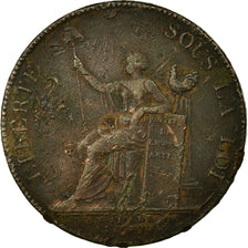 Coin, France, Monneron à la Liberté, 2 Sols, 1791, Birmingham, VF(20-25)
