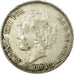 Münze, Spanien, Alfonso XIII, 5 Pesetas, 1892, Madrid, S+, Silber, KM:700