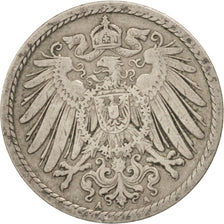 GERMANY - EMPIRE, Wilhelm II, 5 Pfennig, 1904, Berlin, Copper-nickel, KM:11