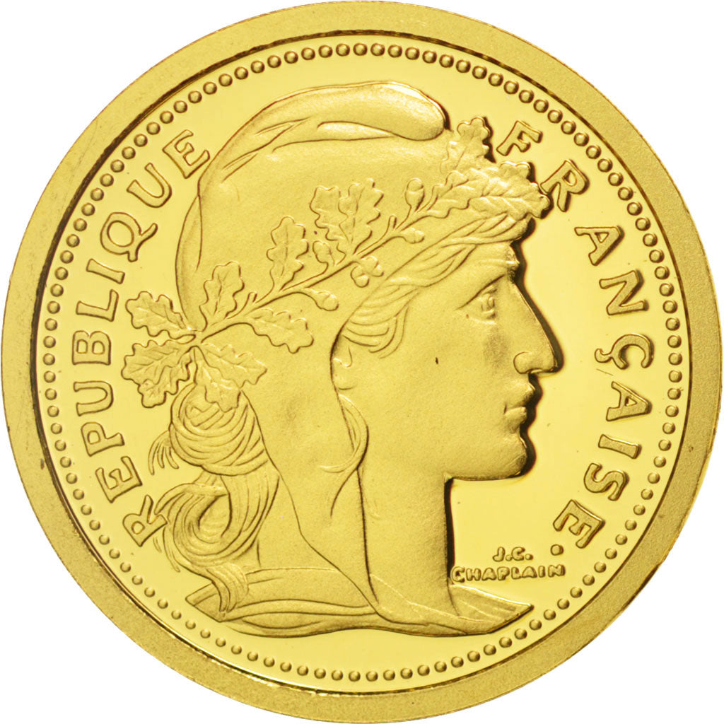 France, Jeton, 20 Francs or Marianne, 1909, Or