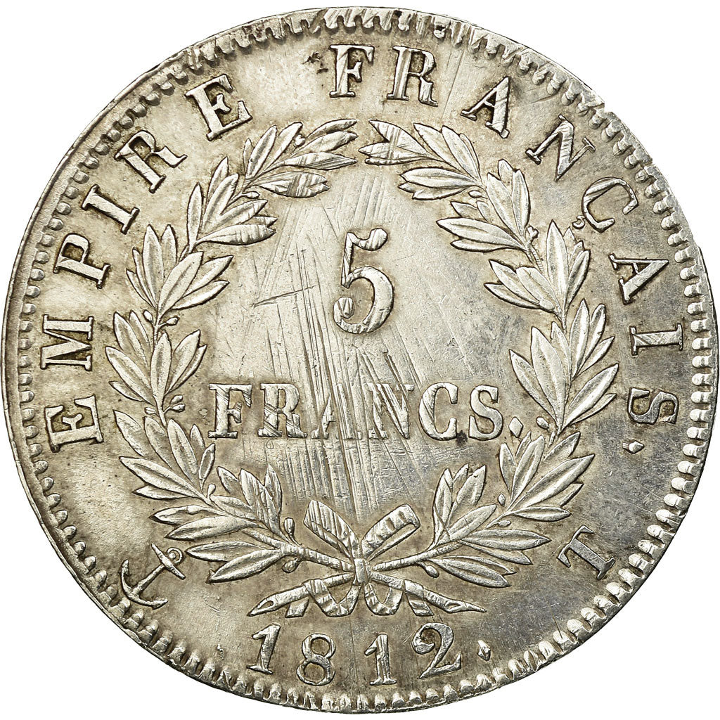 Münze, Frankreich, Napoléon I, 5 Francs, 1812, Nantes, SS, Silber, KM:694.14