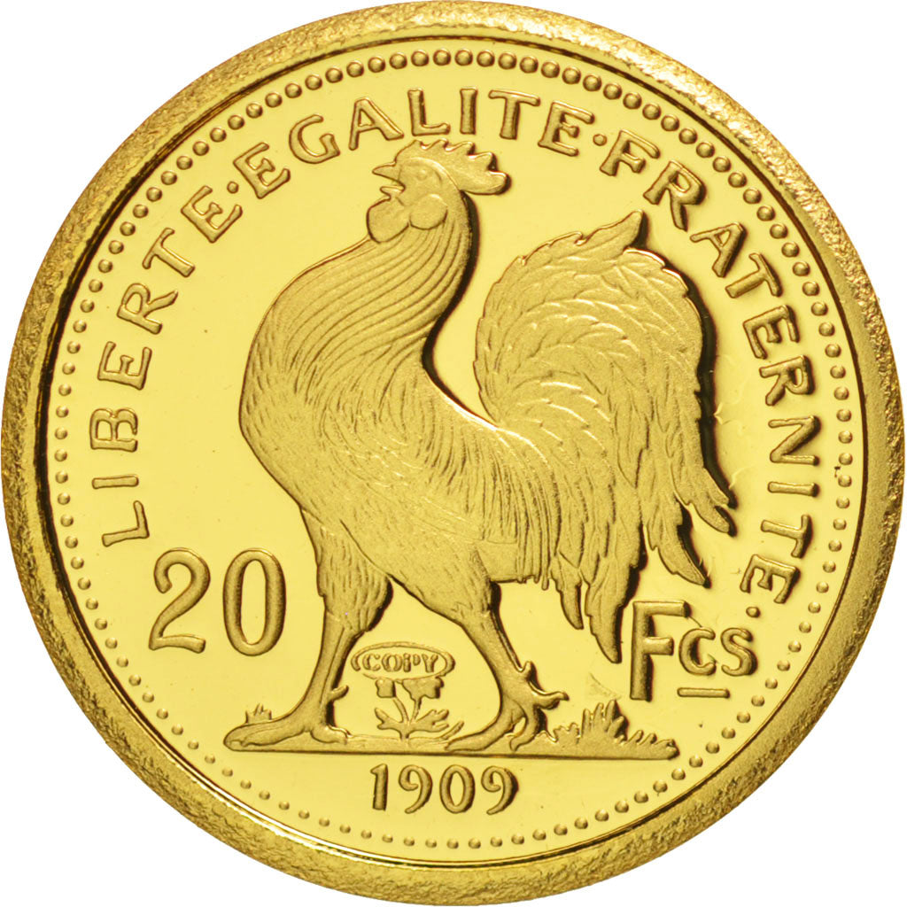 France, Token, 20 Francs or Marianne, 1909, Gold