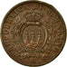 Coin, San Marino, 10 Centesimi, 1938, Rome, AU(55-58), Bronze, KM:13