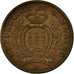 Coin, San Marino, 10 Centesimi, 1938, Rome, AU(50-53), Bronze, KM:13