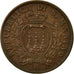 Coin, San Marino, 10 Centesimi, 1937, Rome, AU(55-58), Bronze, KM:13