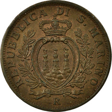 Coin, San Marino, 10 Centesimi, 1935, Rome, MS(60-62), Bronze, KM:13