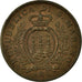 Coin, San Marino, 10 Centesimi, 1935, Rome, MS(60-62), Bronze, KM:13