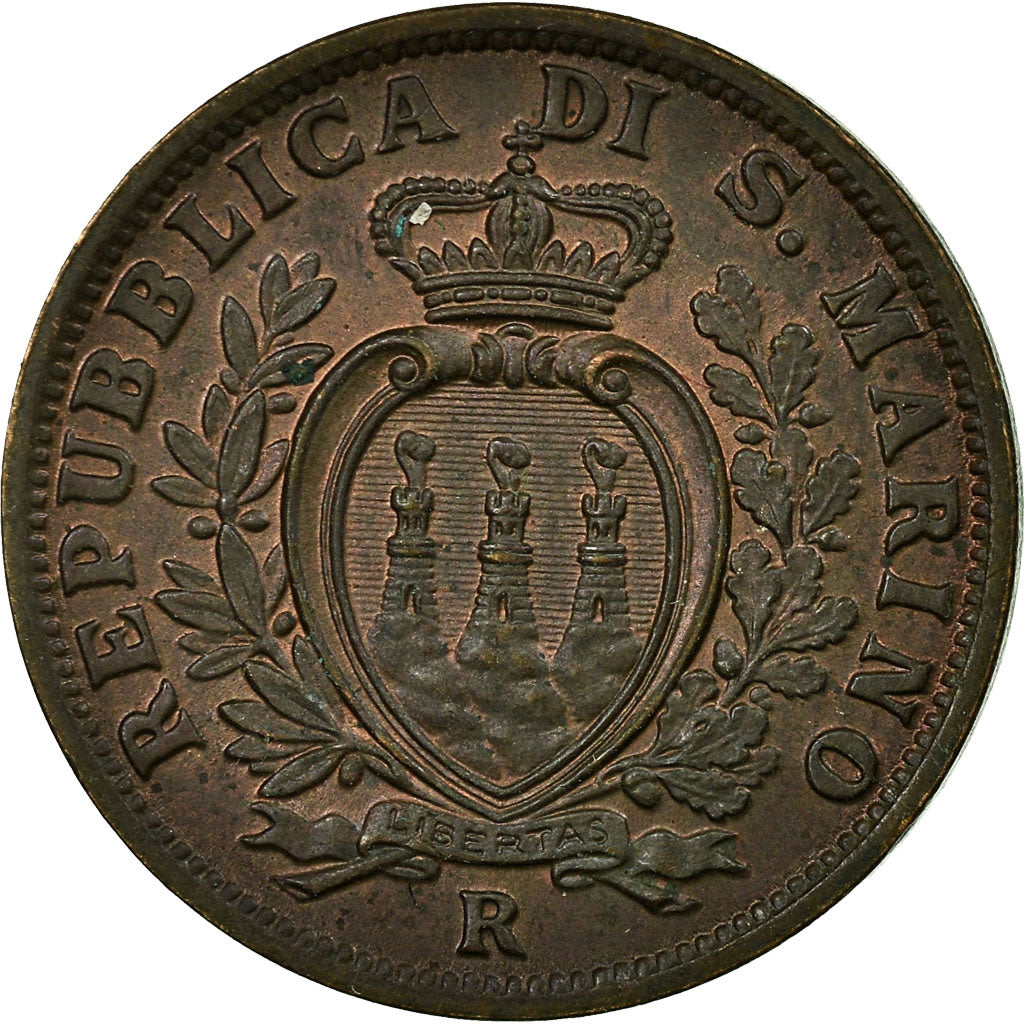 Coin, San Marino, 5 Centesimi, 1936, Rome, MS(63), Bronze, KM:12