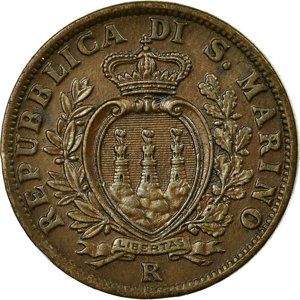 Coin, San Marino, 5 Centesimi, 1936, Rome, MS(60-62), Bronze, KM:12