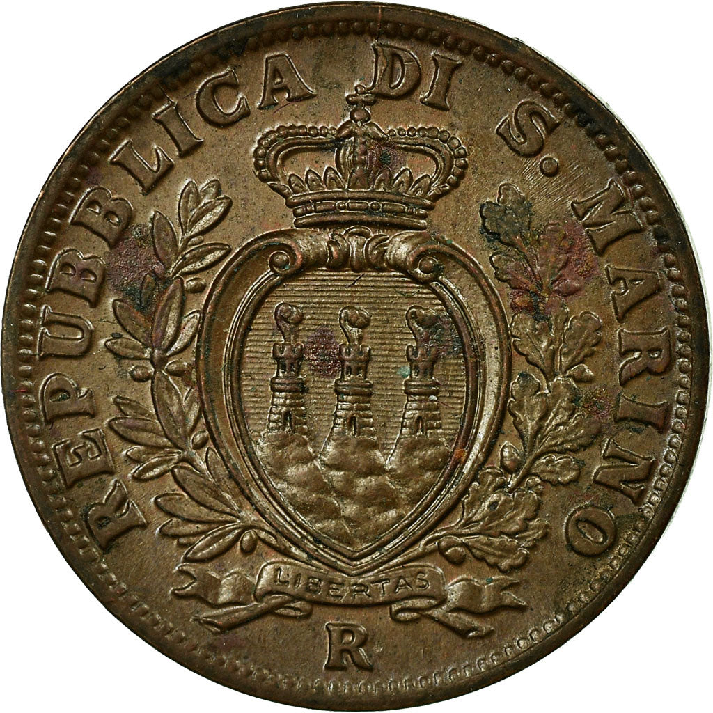 Coin, San Marino, 5 Centesimi, 1937, Rome, MS(64), Bronze, KM:12