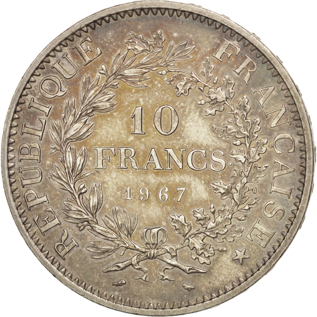 Coin, France, Hercule, 10 Francs, 1967, Paris, MS(63), Silver, KM:932