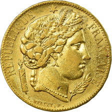 Coin, France, Cérès, 20 Francs, 1850, Paris, EF(40-45), Gold, KM:762