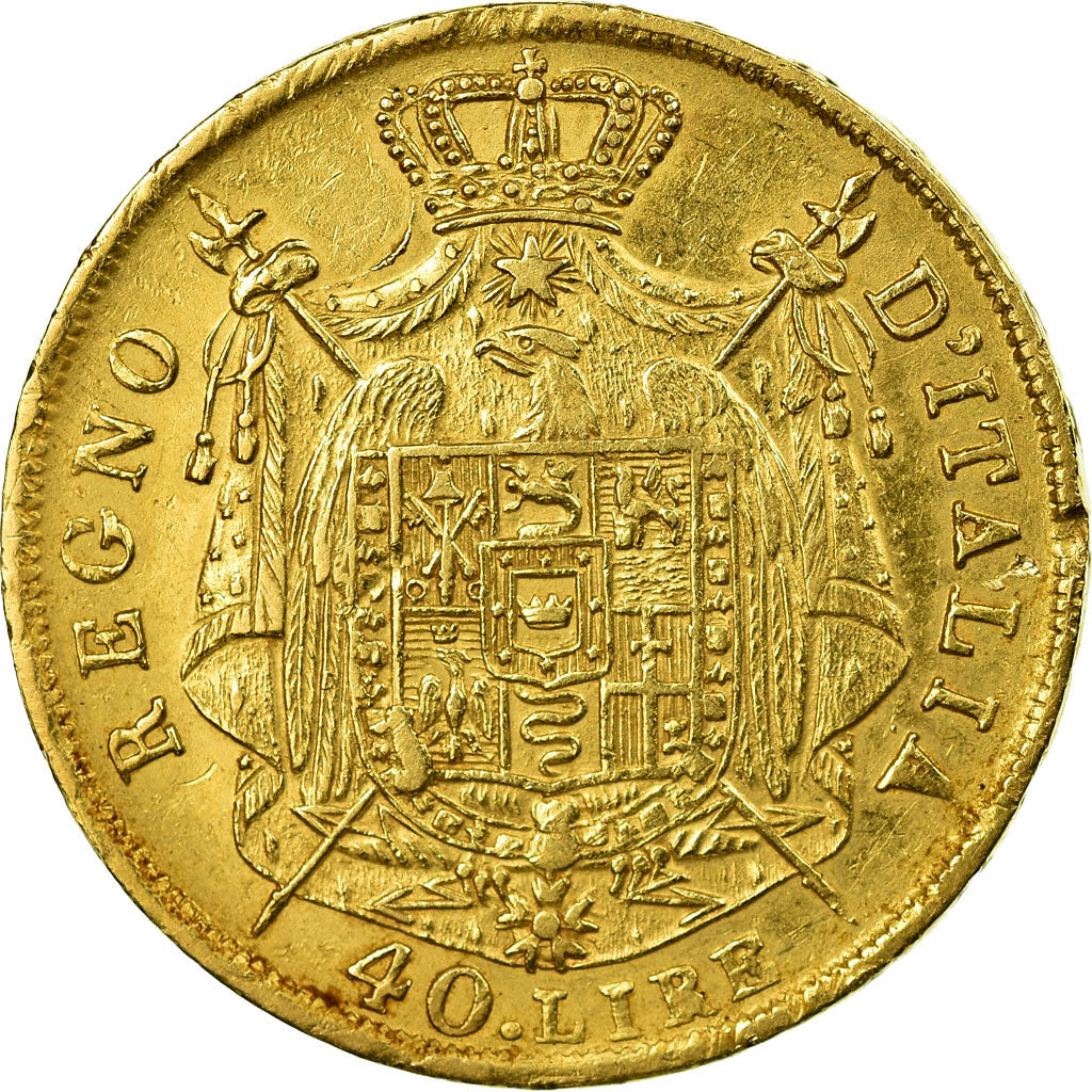 Coin, ITALIAN STATES, KINGDOM OF NAPOLEON, Napoleon I, 40 Lire, 1813, Milan