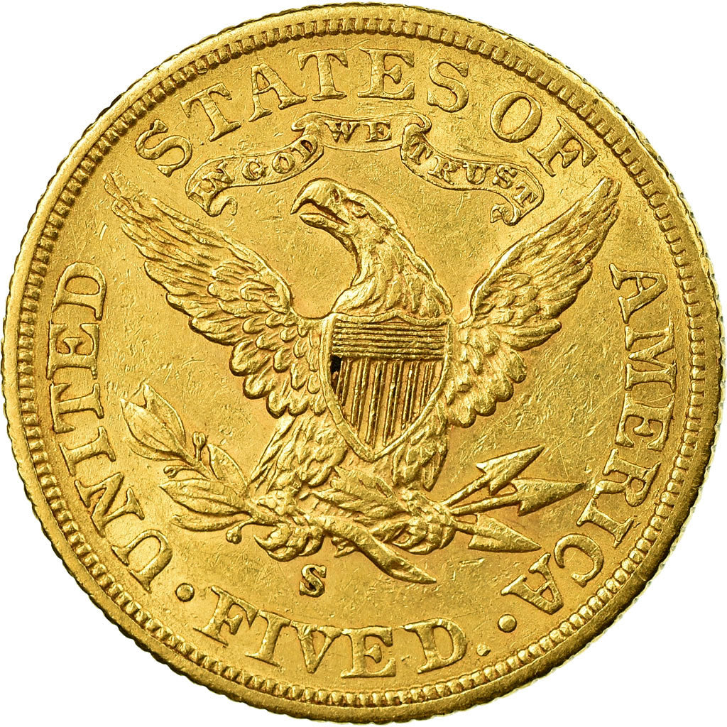 Moneta, Stati Uniti, Coronet Head, $5, Half Eagle, 1902, U.S. Mint, San