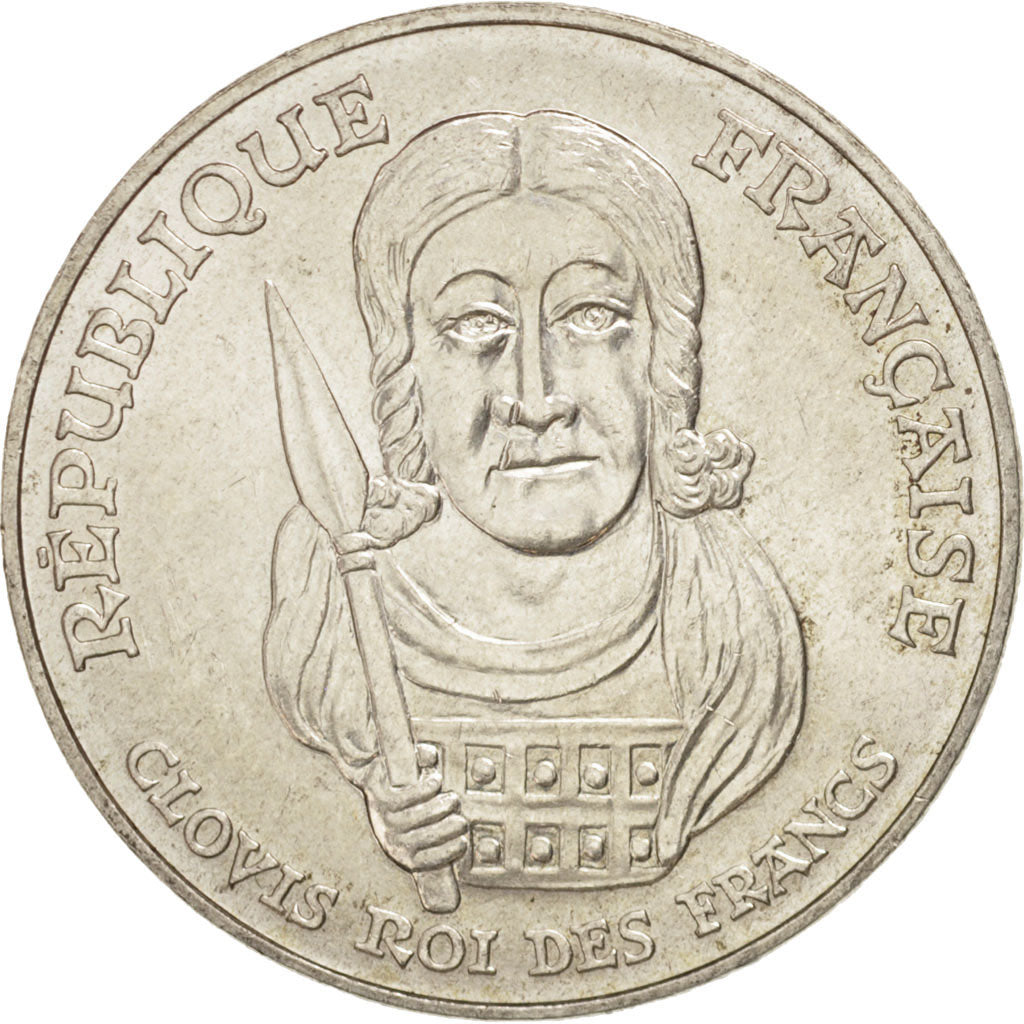 France, Clovis, 100 Francs, 1996, Silver, KM:1180, Gadoury:953