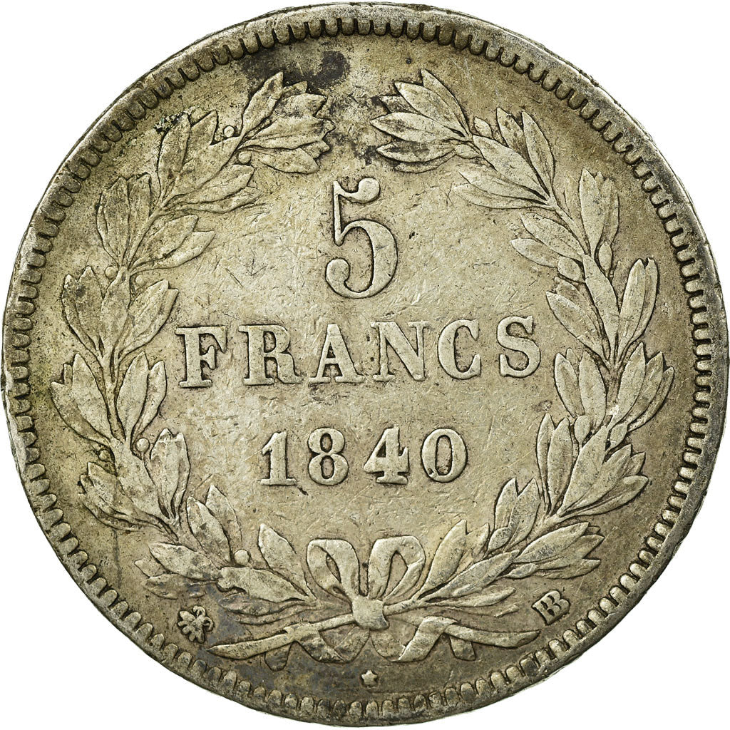 Monnaie, France, Louis-Philippe, 5 Francs, 1840, Strasbourg, TB+, Argent