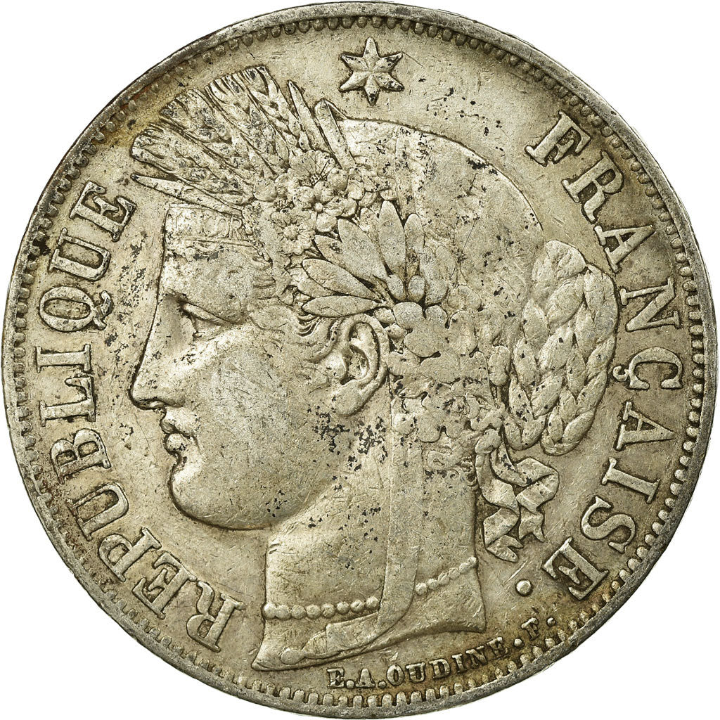 Münze, Frankreich, Cérès, 5 Francs, 1849, Paris, SS, Silber, KM:761.1