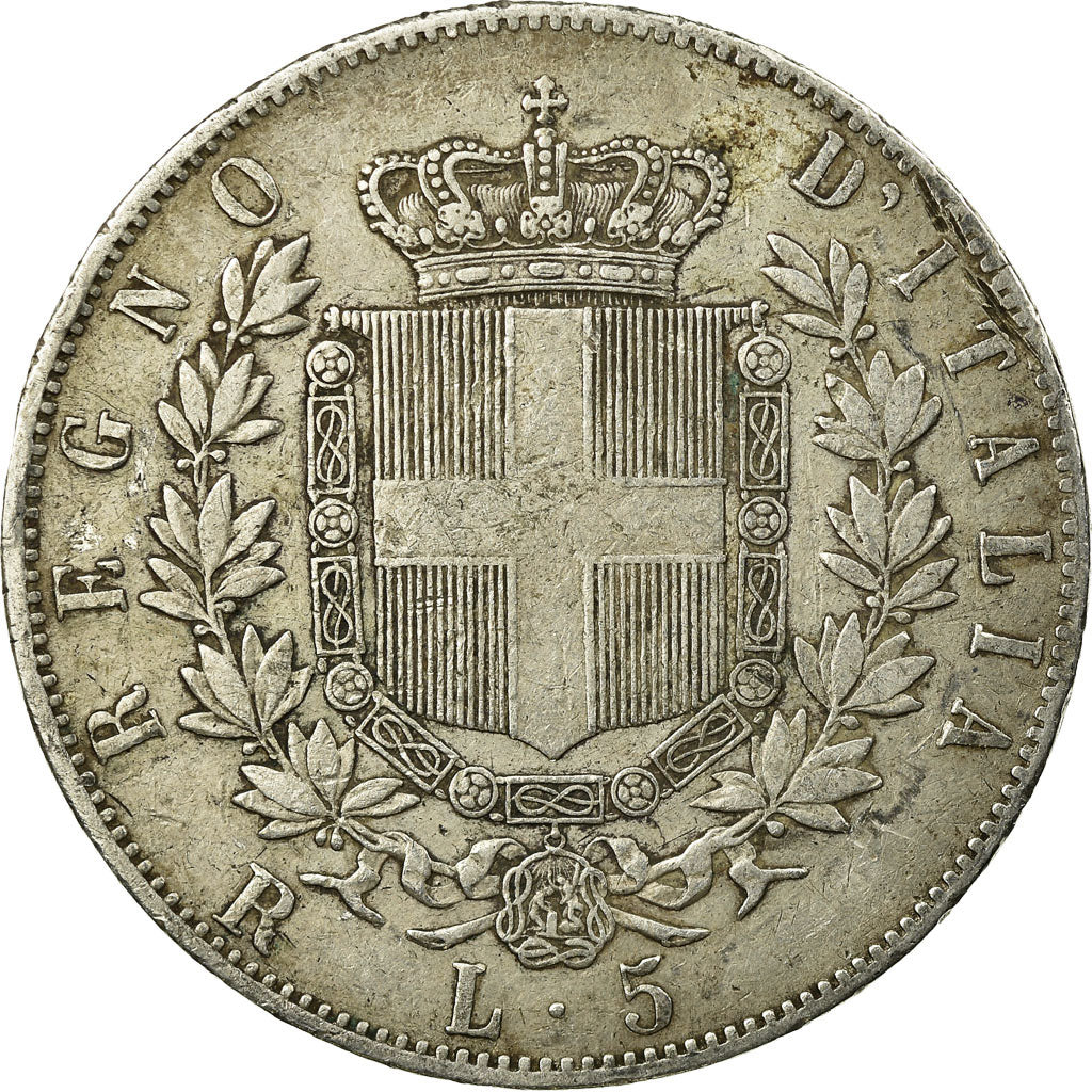 Moneta, Italia, Vittorio Emanuele II, 5 Lire, 1878, Rome, MB+, Argento, KM:8.4