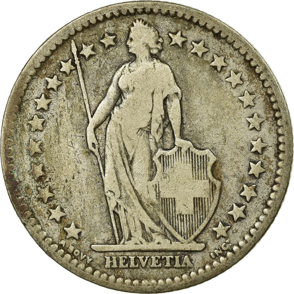 Coin, Switzerland, 2 Francs, 1886, Bern, VF(20-25), Silver, KM:21