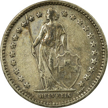 Coin, Switzerland, 2 Francs, 1921, Bern, VF(30-35), Silver, KM:21
