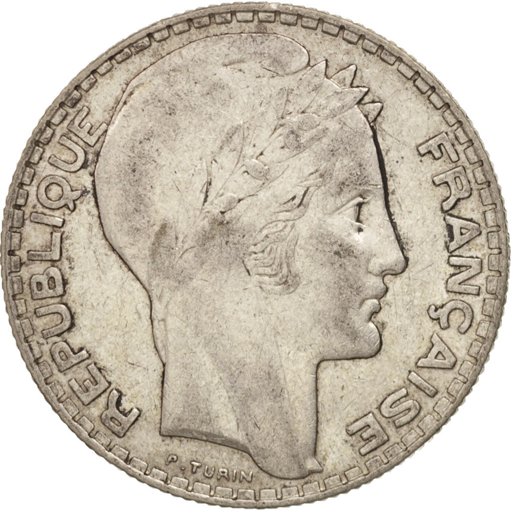 France, Turin, 10 Francs, 1938, Paris, Silver, KM:878, Gadoury:801