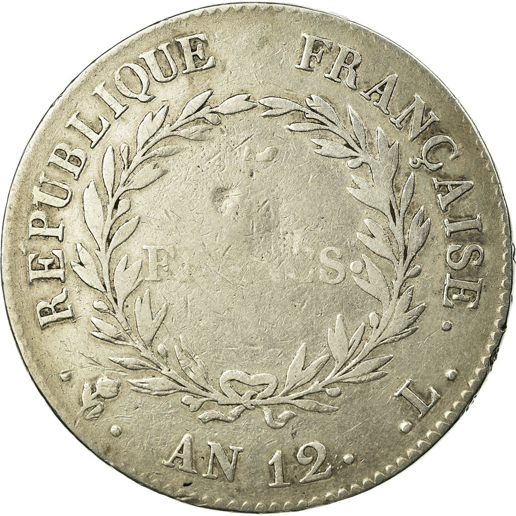 Münze, Frankreich, Napoléon I, 5 Francs, An 12 (1804), Bayonne, SGE+, Silber