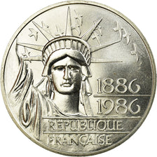Coin, France, Statue de la Liberté, 100 Francs, 1986, MS(65-70), Silver