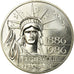 Coin, France, Statue de la Liberté, 100 Francs, 1986, MS(65-70), Silver