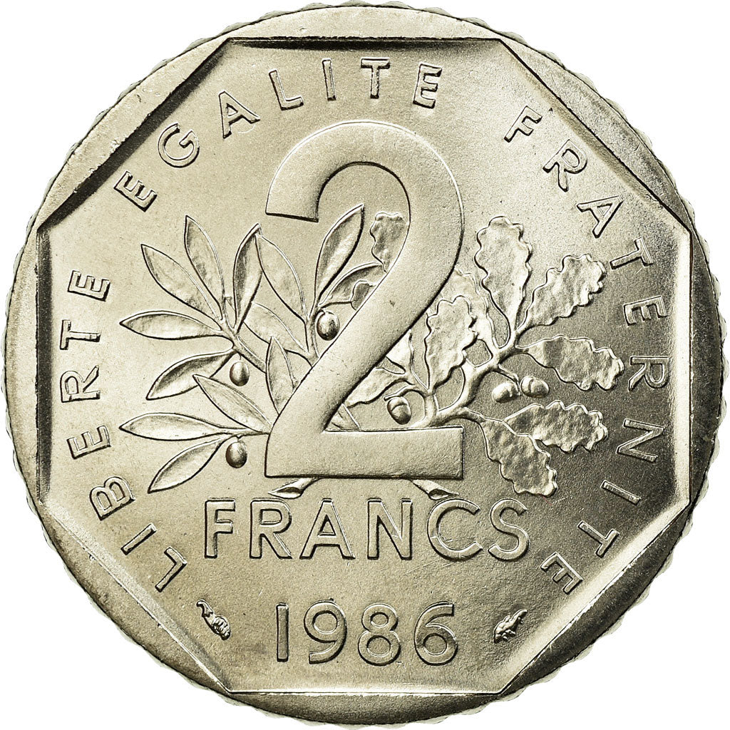 Moneta, Francia, Semeuse, 2 Francs, 1986, Paris, FDC, Nichel, KM:942.1