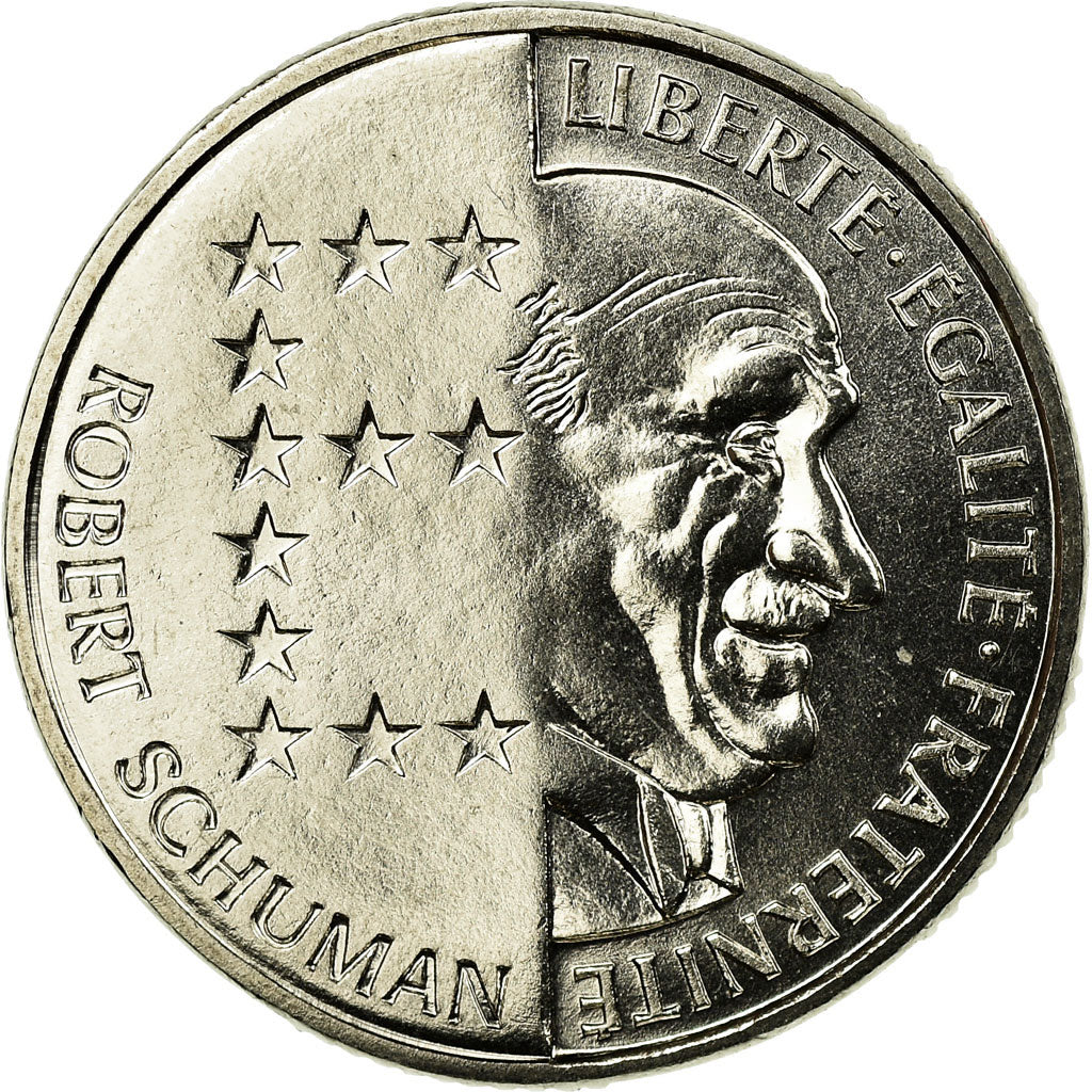 Coin, France, Schuman, 10 Francs, 1986, MS(65-70), Silver, KM:958b, Gadoury:825